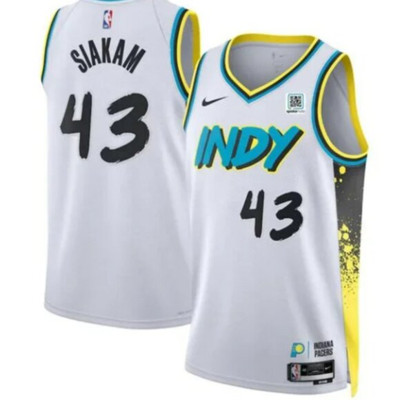 Mens 43 Pascal Siakam White Stitched Jersey - Picture 1 of 1